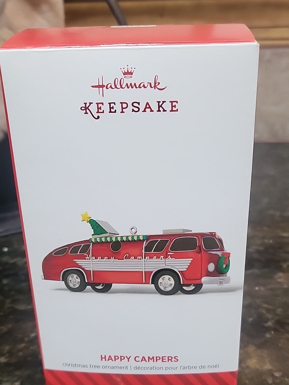 Hallmark Red and Green Happy Campers Camper Ornament